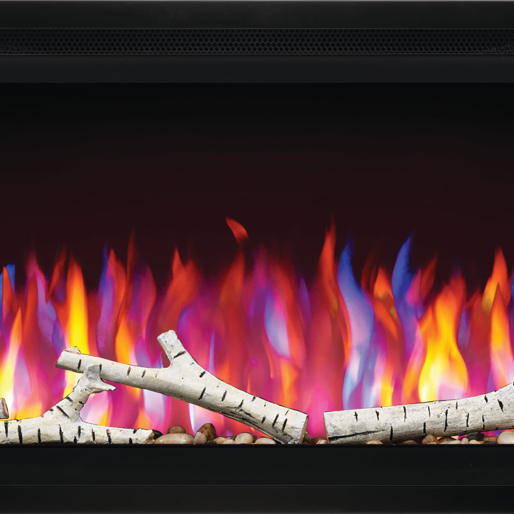 Ensemble de bûches de bouleau avec roches pour Entice™ 50